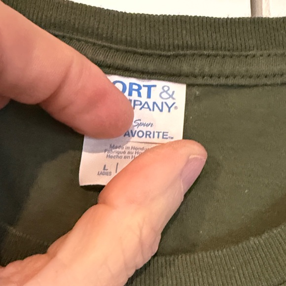 Port and Company Olive Green Graphic Tee - Picture 3 of 7